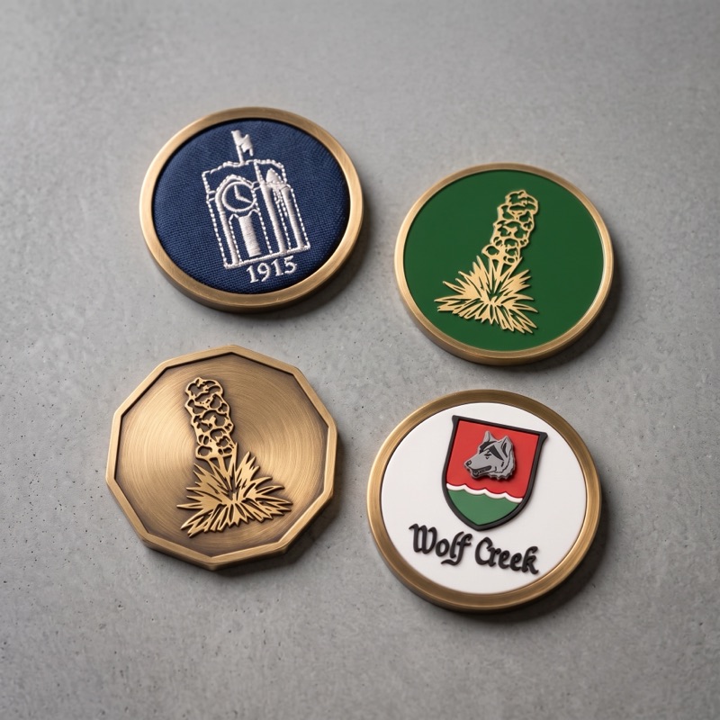 Custom golf ball markers with club logos