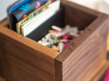 Small Custom Golf Desk Catch All - Walnut